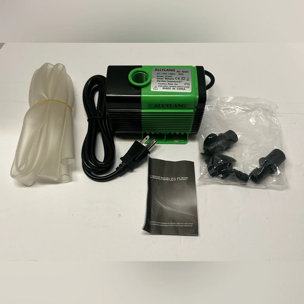 Allylang 800GPH‎ Submersible Water Pump Ultra Quiet for Fish Tank PondAquarium